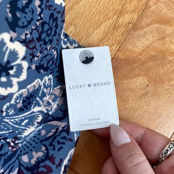 NEW Lucky Brand Light Lift Demi Bra 36C Underwire Blue Floral - Picture 5 of 7